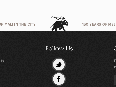 Mali In The City banner elephant facebook footer gold mali melbourne promo social sponsor twitter zoo