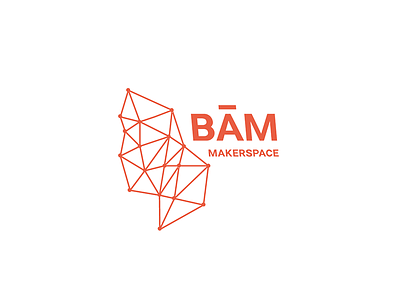 BÄM coworking space germany logo logo design makerspace polygon