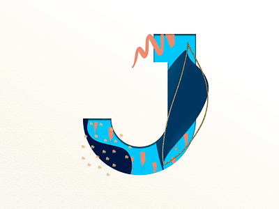 36 Days of Type 2022 - Letter J 36 days of type 36days j 36daysoftype 36daysoftype09 alphabet character design foliage font design graphic j leaves letter letter j lettering texture type type design typeface typography