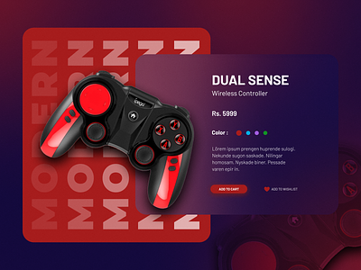 Pro Gaming Console UI Design