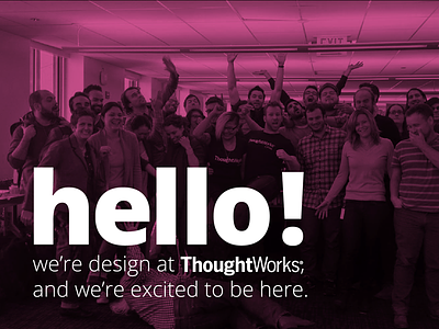 hello! debut open sans pink thoughtworks