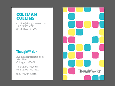 Hello other grownup business cards pink teal vincent adultman yellow