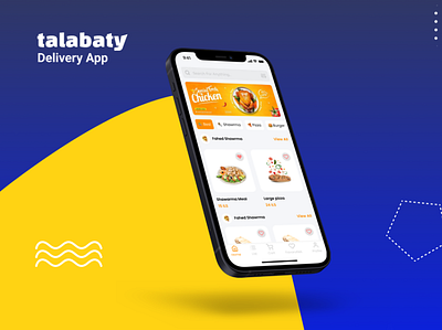 Talabaty | Fast food & Delivery app😍 app behance branding case design flat graphic design illustration logo ui