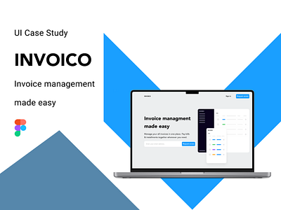 INVOICO | Landing Page Design app behance branding case design flat graphic design illustration logo ui