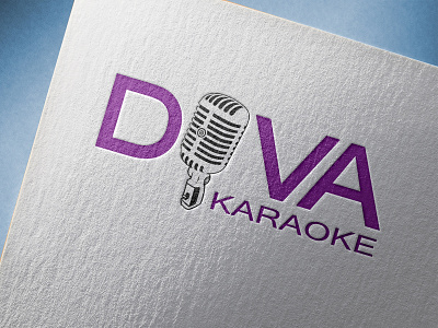 DIVA Brand Logo on paper brand branding corporate design diva diva karaoke dribbble graphic identity indonesia karaoke logo mark mock up music portofolio print rossa stationery typhography