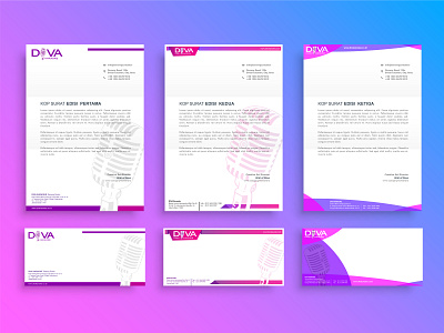 DIVA Brand Stationery brand branding business corporate design diva diva karaoke dribbble envelope graphic identity indonesia karaoke letter mail mock up portofolio print product stationery