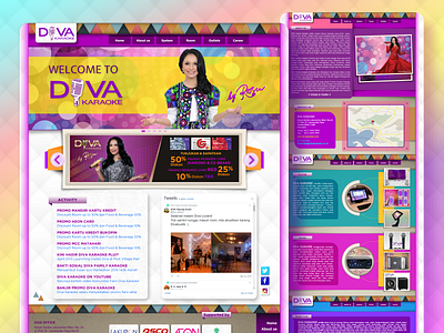 Web Design Branding Page app application branding corporate diva diva karaoke dribbble indonesia interaction interface karaoke landing page mobile promotion rossa social ui ux web web design