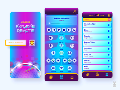 Mobile Karaoke Remote android animation app application audio branding indonesia interaction interface ios karaoke mobile music party player product promotion remote ui ux