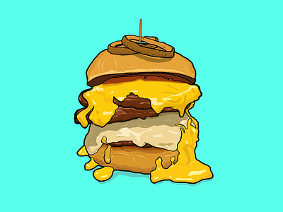 Where's cheese burger Eddy? burger burgers delicious fresh halftone illustration ipad love new