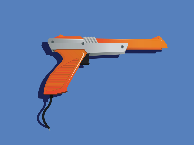 Only the realest of the real. Where you learned how to shoot. illustration old school retro games