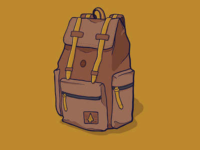 Love a good backpack 🎒 bags illustration procreate