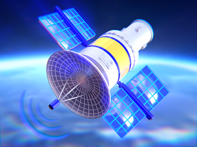 3D Satellite 3d blender render statellite