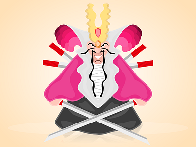 Samurai cartoon character gravit illustration samurai vector