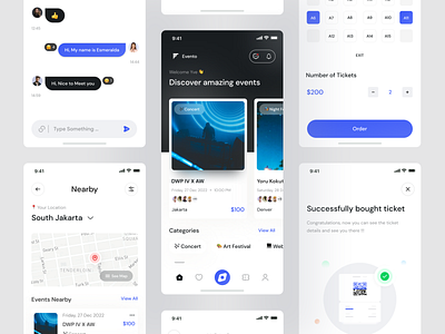 Evento Light Mode - Event UI KIT Mobile App