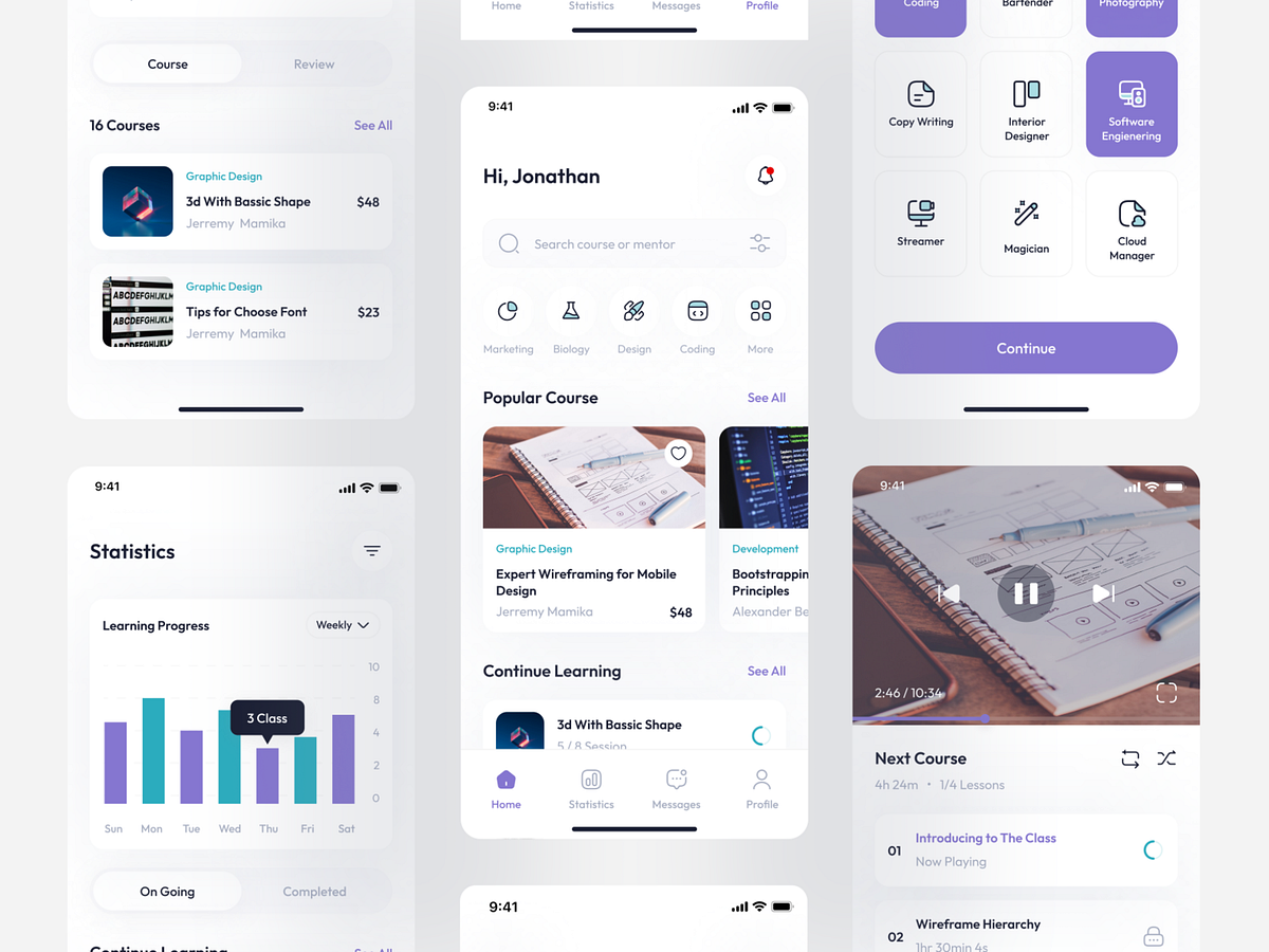 Courseline - Online Course App by Ideologist on Dribbble