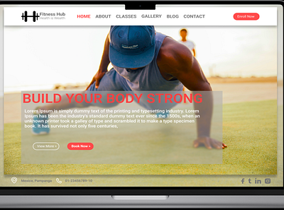Fitness Hub Landing Page branding graphic design logo ui