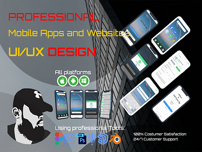I will design UI UX mobile app ios, android or web figma graphic design prototype ui ux
