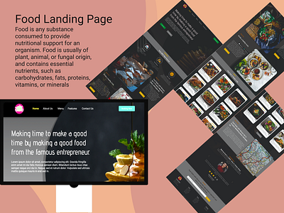 Food Landing Page coreldraw figma fihma graphic design ui