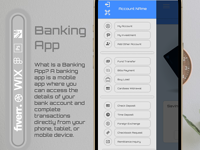 Banking App adobe xd branding coreldraw design figma graphic design illustration logo ui ux vector