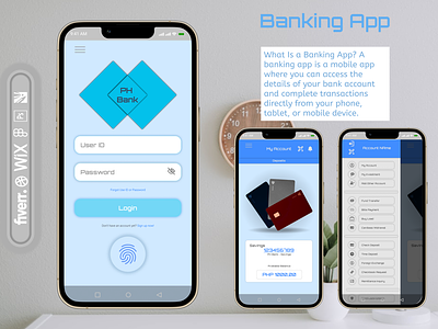 Banking App adobe xd branding coreldraw design figma graphic design illustration logo ui vector