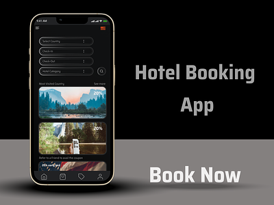 Hotel Booking App Home Page adobe xd branding coreldraw design figma graphic design illustration logo ui vector