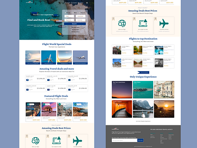 UI/UX Design of Airline Ticket Booking and Search Engine Landing