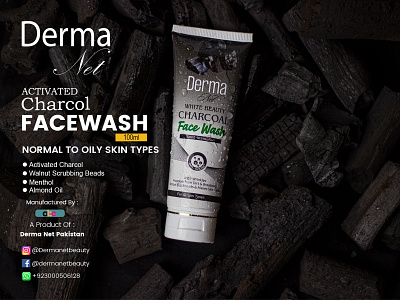 Dermanet Facewash branding facewash graphic design productphotography