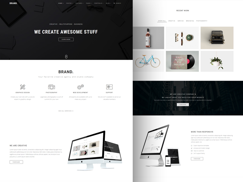 Brands - Creative Business Theme by Theme Canyon on Dribbble