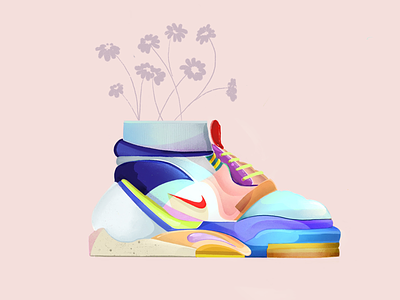 Swoosh Life athletics color floral illustration nike shoes sneakerhead sneakers sports spring style summer swoosh