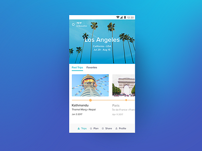 Traveliss android app blue design experience ios mobile travel ui ux voyage