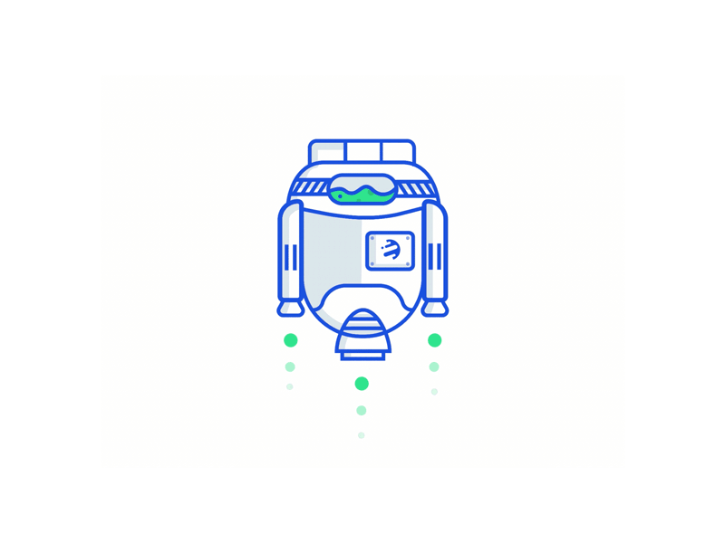 Loading Animation animation blue cloud design gif icon interactive jetpack lineart loading space web