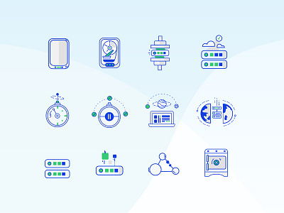 Server Iconography app data flat icon design icons illustrator integrations saas startup tech