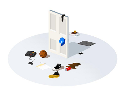 Door (ways) basketball blue branding coke converse design illustration iso scene video games website