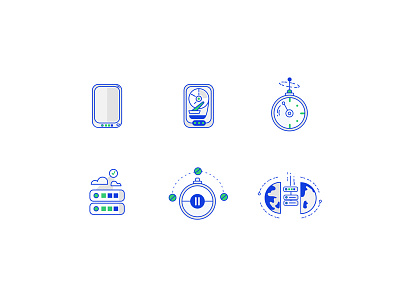 SSD Icons avatars blue cloud data design flat icons illustration startup technology