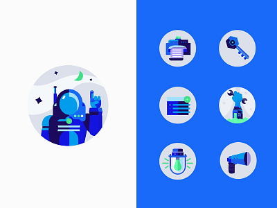 Dashboard Avatars app austin avatar blue branding iconography profile space startup website