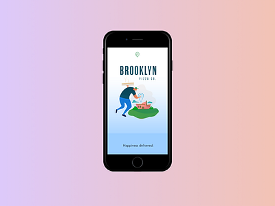 Brooklyn Pizza Co. adobe app food icon illustration ios mobile people pizza playoff xd