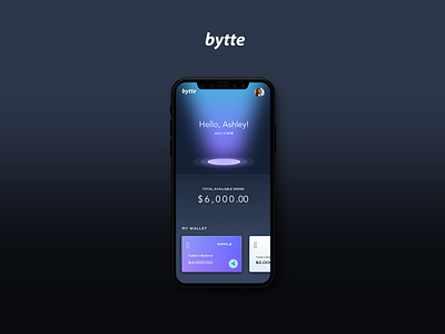 Bytte App app austin banking blockchain cards crypto ios purple startup ui ux
