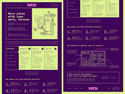 DOEM website design branding design interface design marketing ui ui design user experience ux ux design vector web design website design