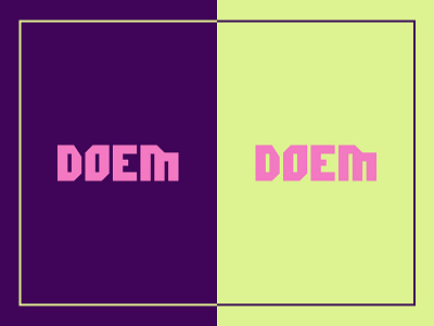 DOEM logo design brand design branding design graphic design logo logo design minimalistic pink technology vector
