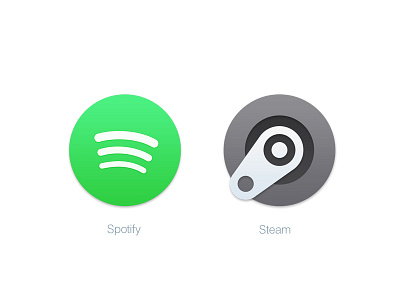 Mac Replacement Icons: Spotify & Steam icon mac spotify steam yosemite