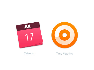 Mac Replacement Icons: Calendar & Time Machine calendar icon mac time machine yosemite
