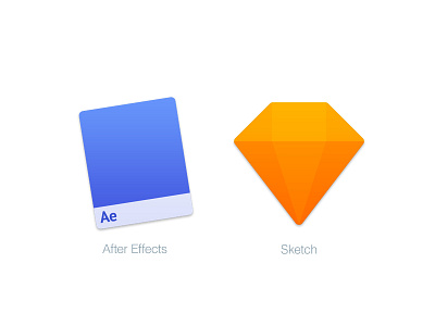 Mac Replacement Icons: After Effects & Sketch after effects icon mac sketch yosemite
