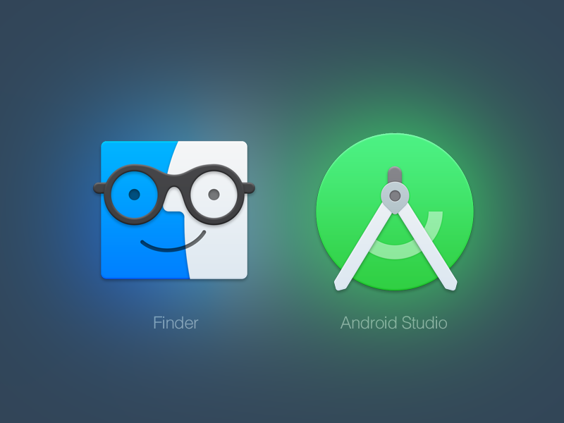 Mac Replacement Icons: Finder & Android Studio Icon by Benedikt on Dribbble