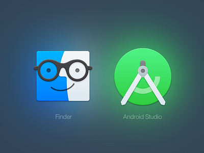 Mac Replacement Icons: Finder & Android Studio Icon android studio finder icon mac