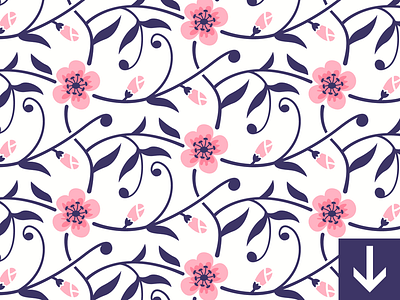 Free Flower Blossom Seamless Pattern blossom design download flower free free pattern freebie pattern seamless spring surface designer vector