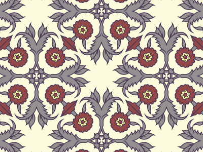 FreeVintage Floral Seamless Pattern 2