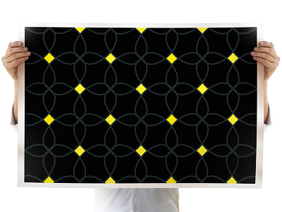 Free Black And Yellow Decorative Seamless Vector Pattern