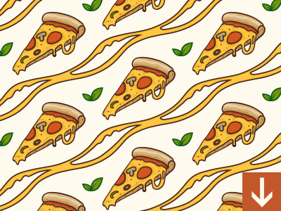 Pizza Seamless Vector Pattern