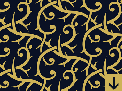 Interlacing Decorative Branches Pattern