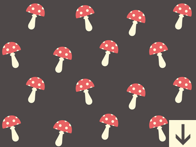 Free Mushroom Seamless Vector Pattern Design design download free freebies mushroom pattern plant seamless surface design vector